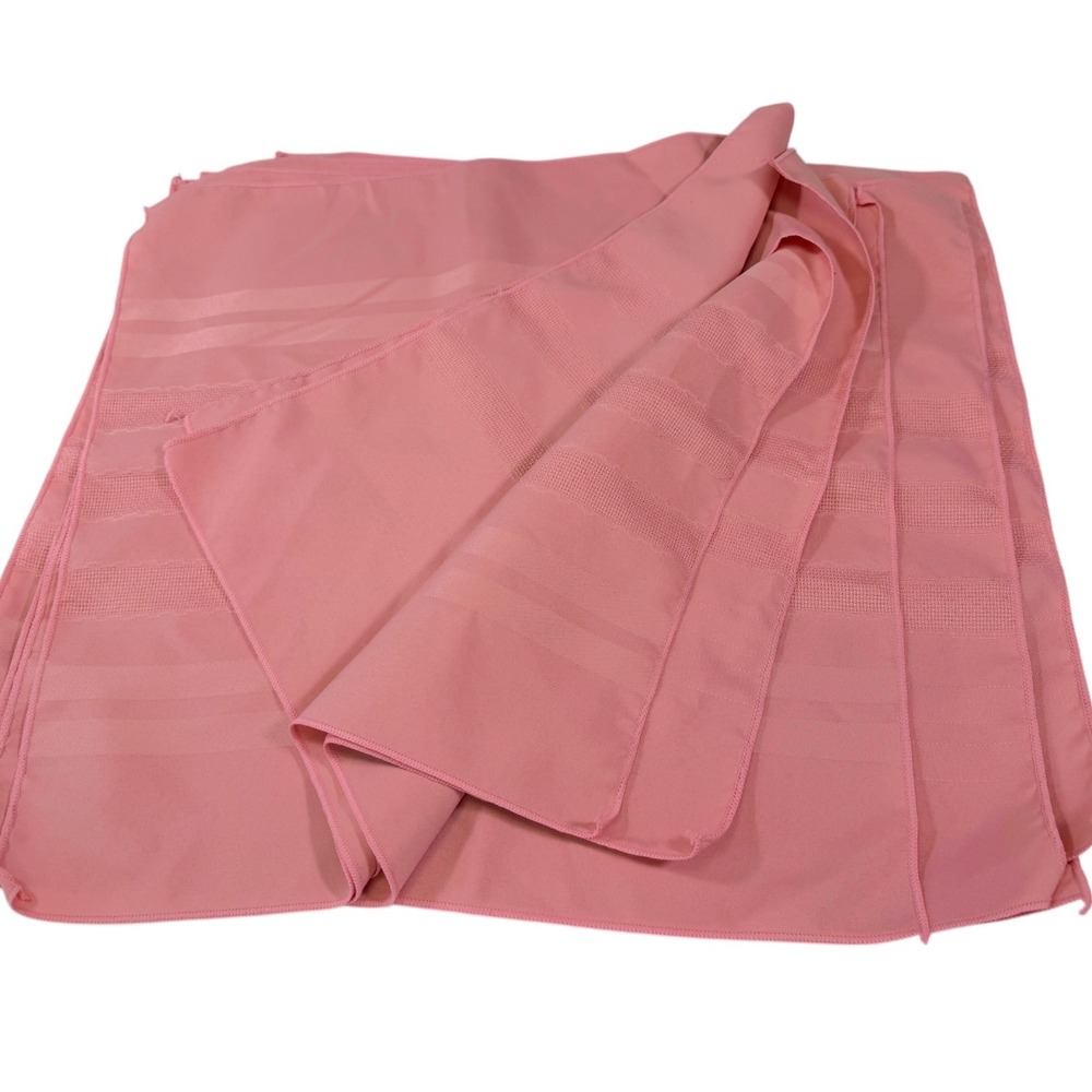 Pink Cloth Napkins 10 Piece Set Striped Woven Textured Dining Coquette Decor